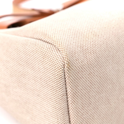 Hermes Toile Vache Calfskin Herbag 30 PM Black Natural 9 of 20