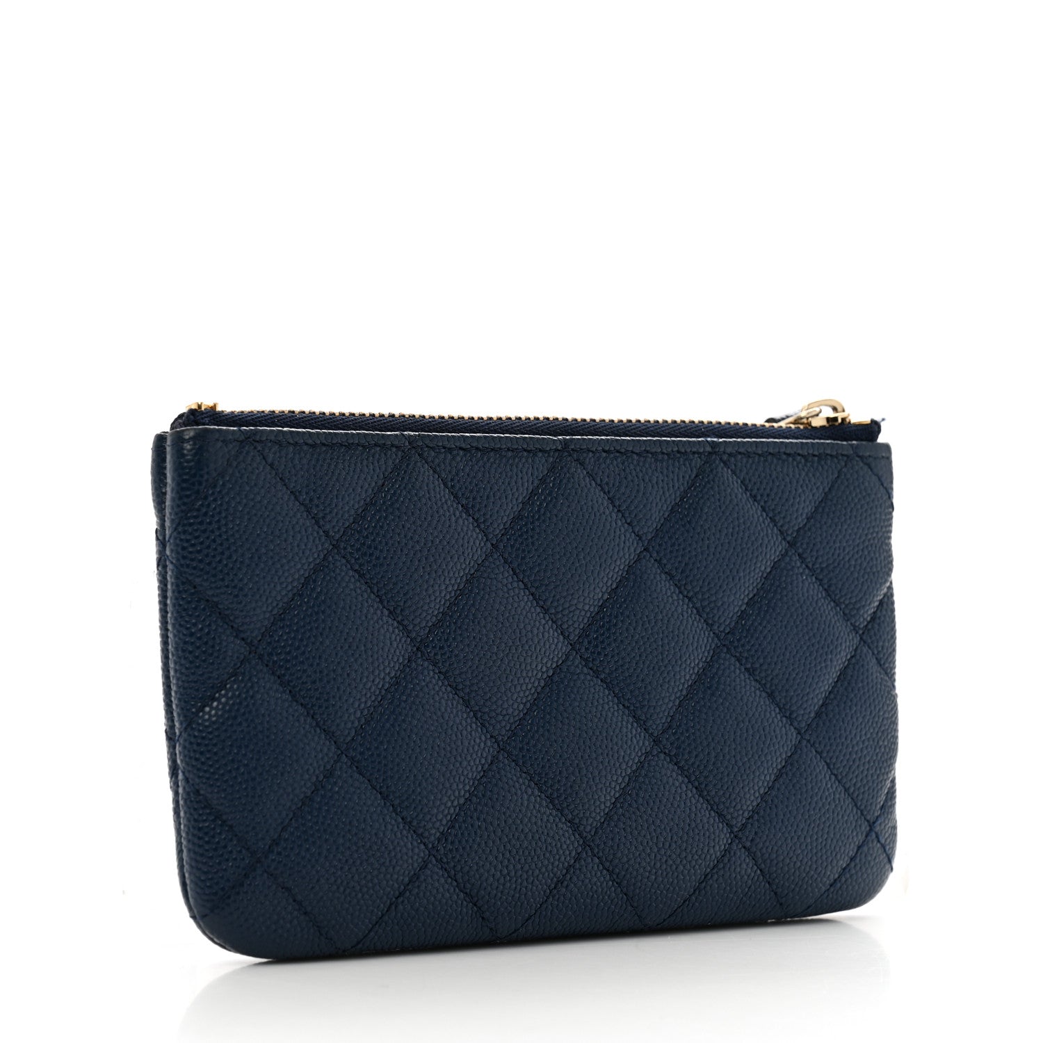 Chanel Caviar Quilted Small Cosmetic Case Navy Blue 3 of 9