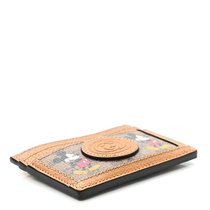 Gucci X DISNEY Mini Vintage GG Supreme Monogram Mickey Mouse Card Holder Beige Vintage Sun Oil 4 of 8