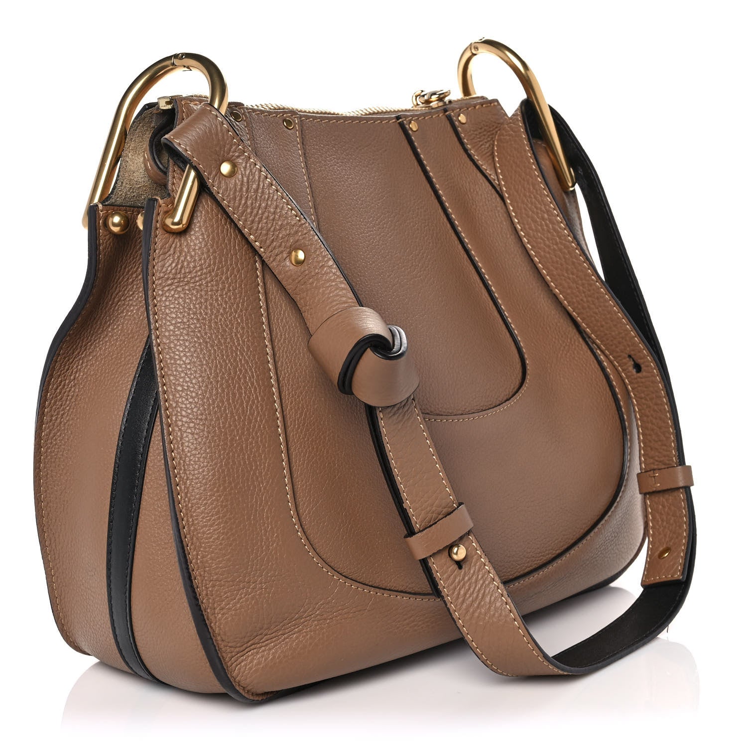 Chloe Grained Calfskin Small Hayley Hobo Nut 3 of 10