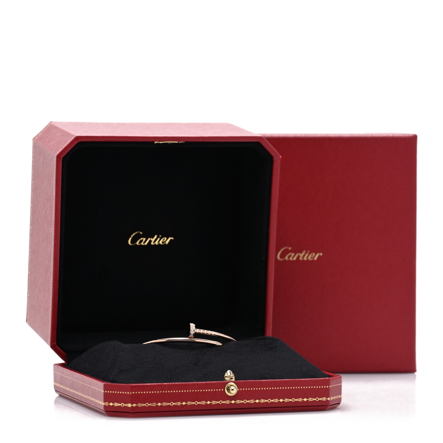 18K Pink Gold Diamond Small Juste Un Clou Bracelet 14
