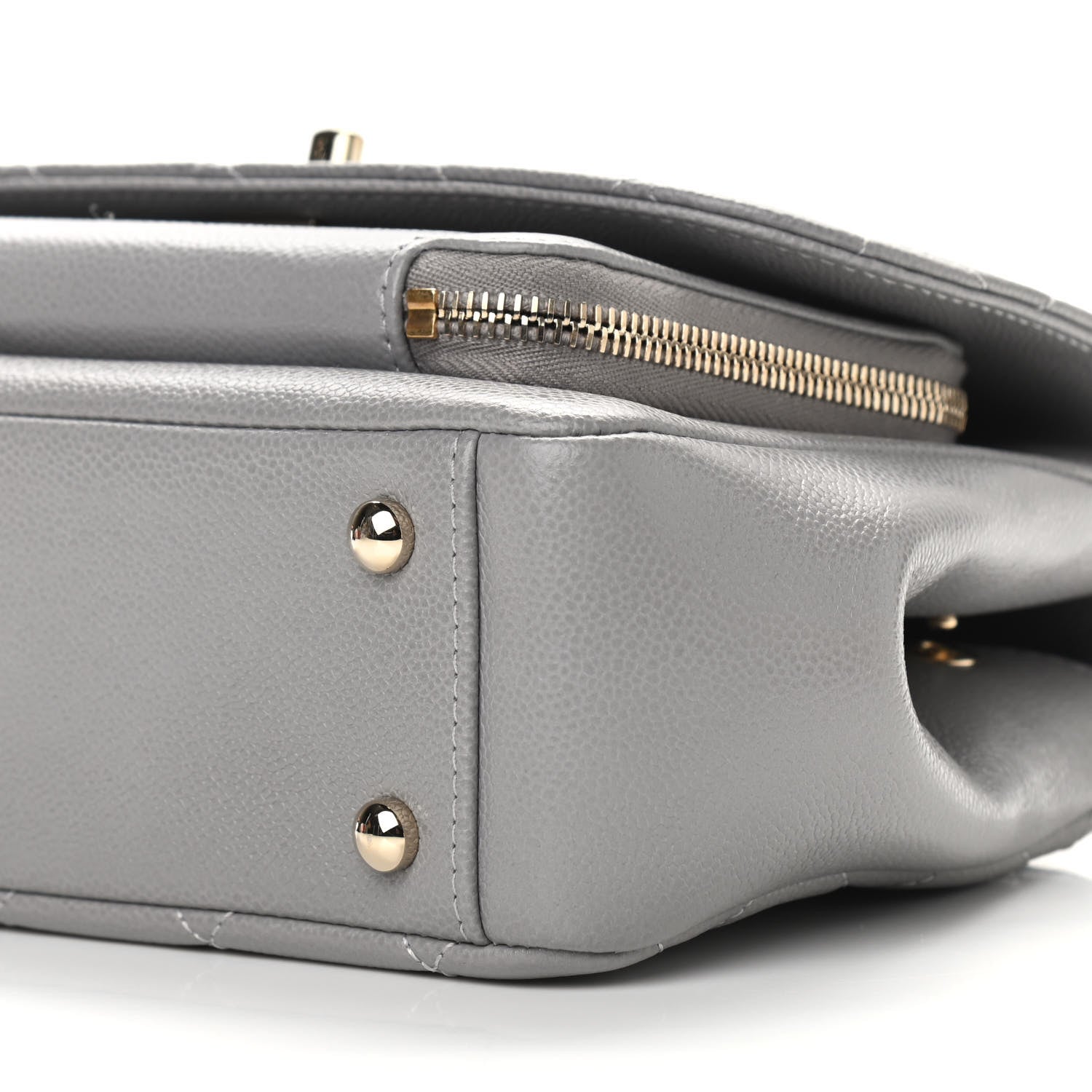 Chanel Caviar Quilted Medium Business Affinity Flap Grey 8 of 8