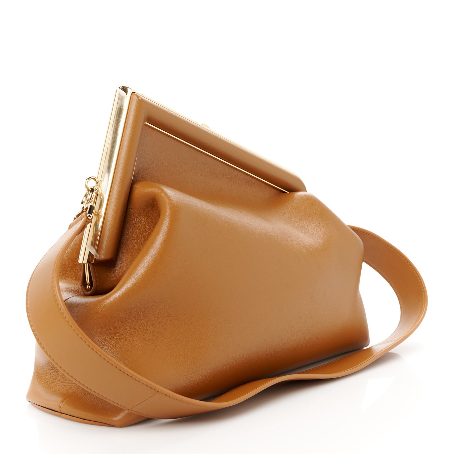 Shiny Nappa Medium Fendi First Caramello