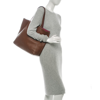 Hermes Taurillon Clemence Double Sens 45 Reversible Tote Marron Tosca 3 of 7