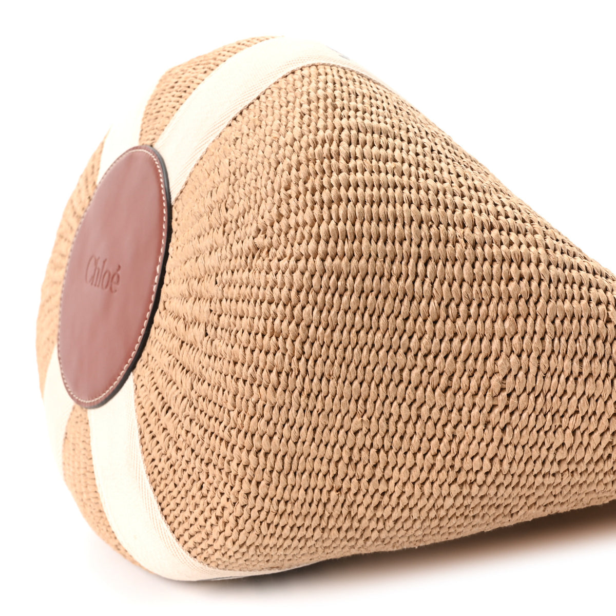 Chloe Raffia Large Woody Basket Bag White 9 of 9