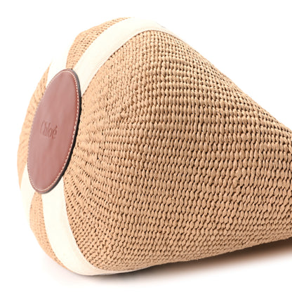 Chloe Raffia Large Woody Basket Bag White 9 of 9
