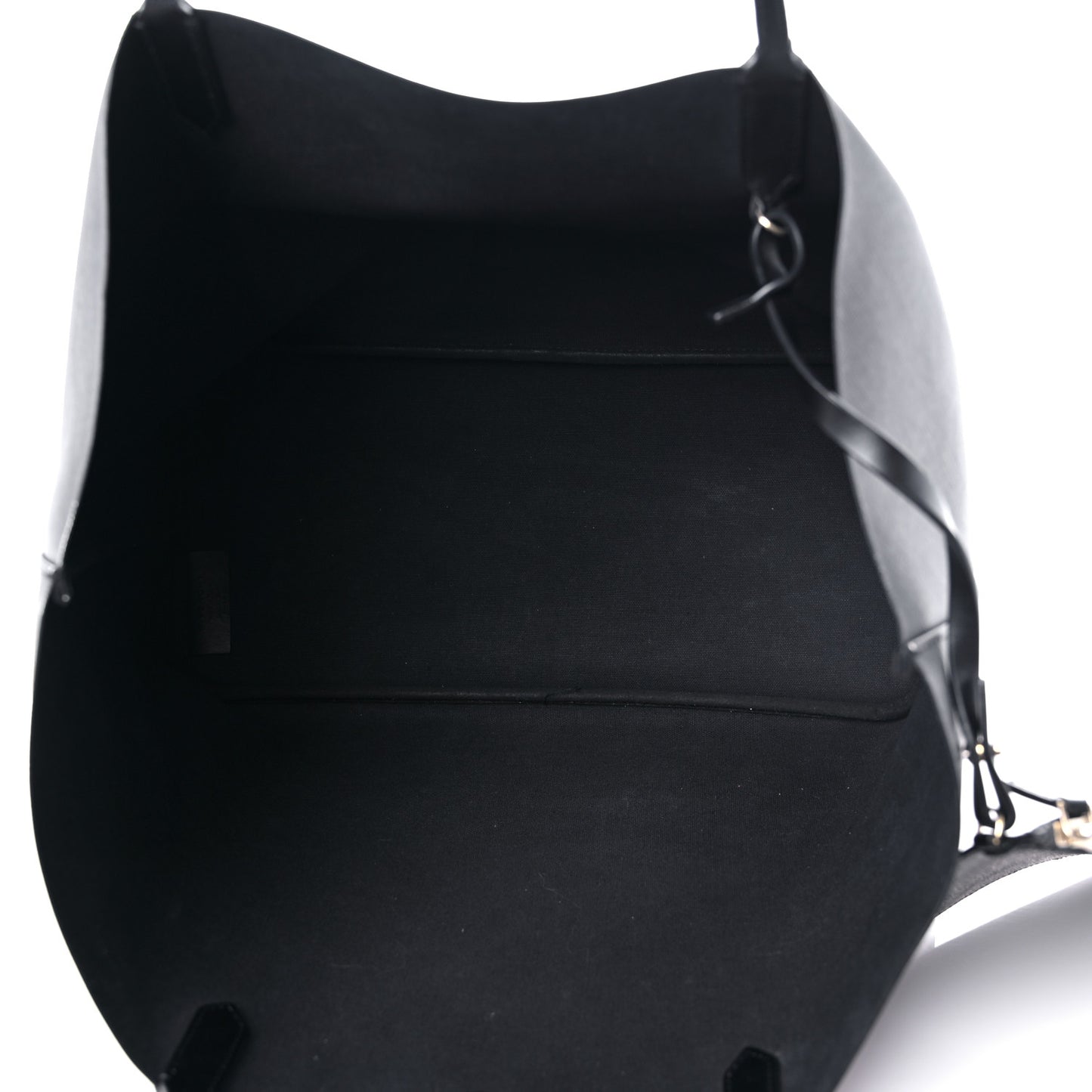 Textured Coated Canvas Bambi Print Large Antigona Tote Black