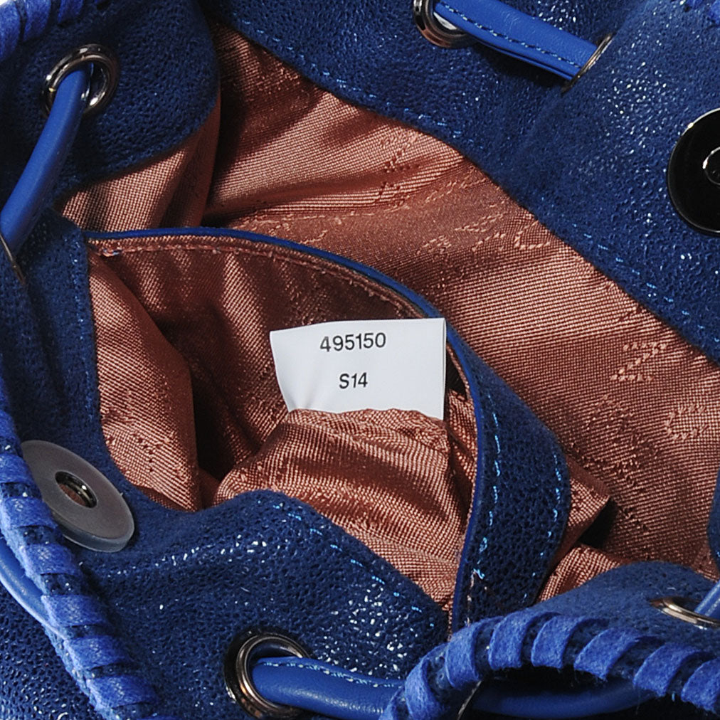 Faux Leather Small Falabella Shoulder Bag Blue