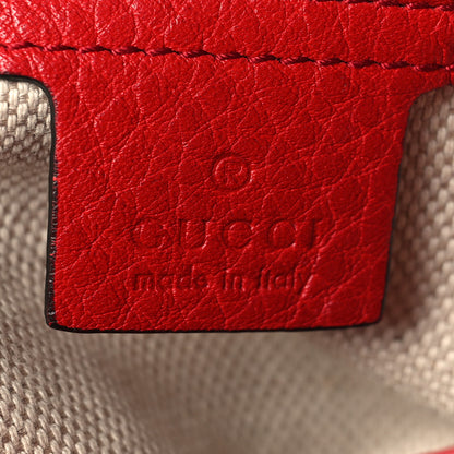 Gucci Pebbled Calfskin Medium Soho Chain Shoulder Bag Tabasco Red 6 of 12