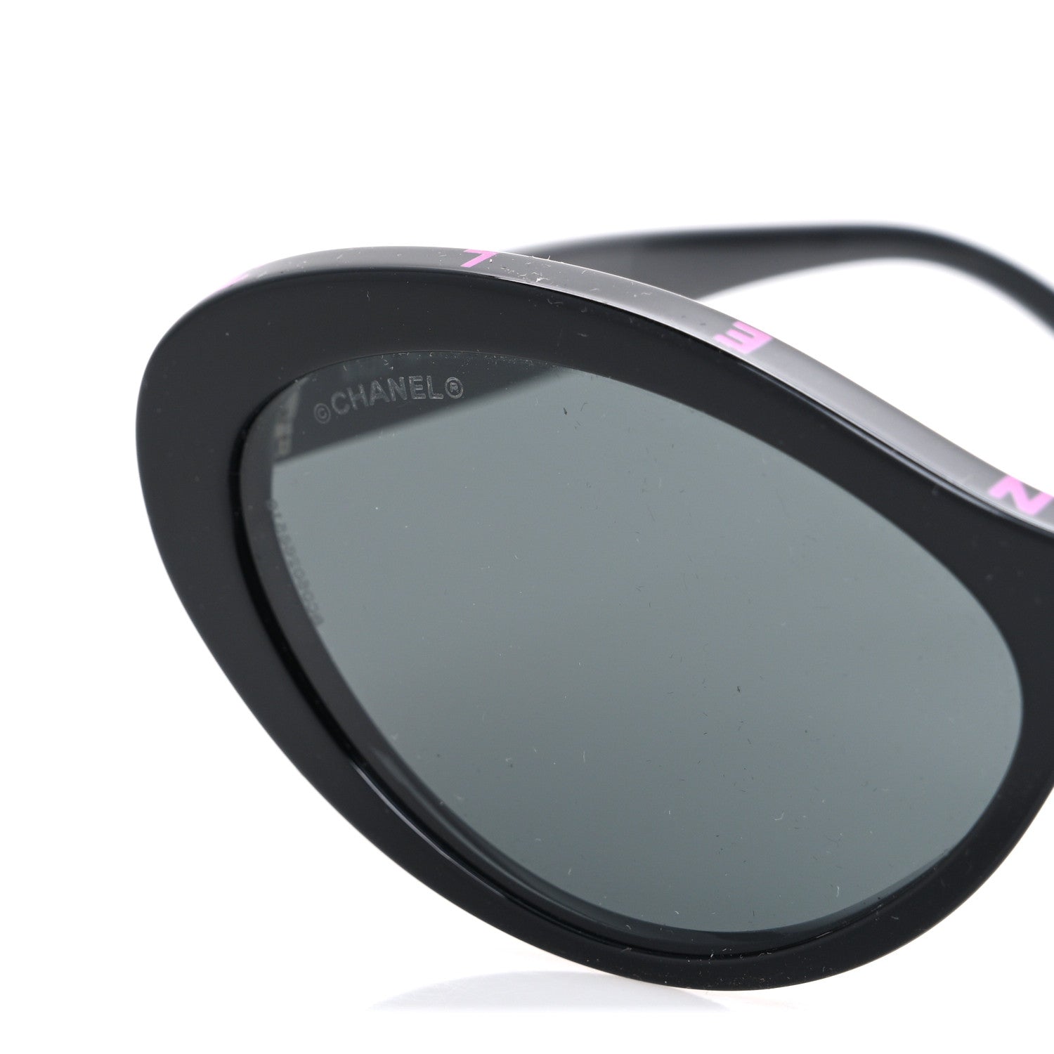 Chanel Acetate Oval Sunglasses 5416 Black Pink 7 of 7
