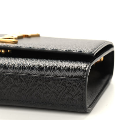 Saint Laurent Grain De Poudre Small Monogram Kate Satchel Black 7 of 7