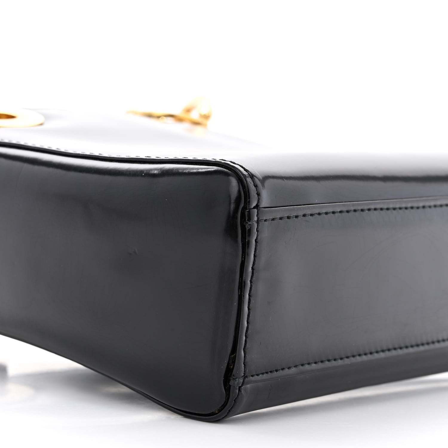 Christian Dior Glazed Calfskin Mini Lady Dior Black 8 of 11