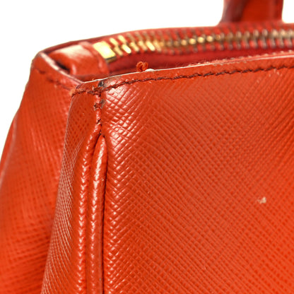 Prada Saffiano Small Galleria Double Zip Tote Papaya 13 of 20
