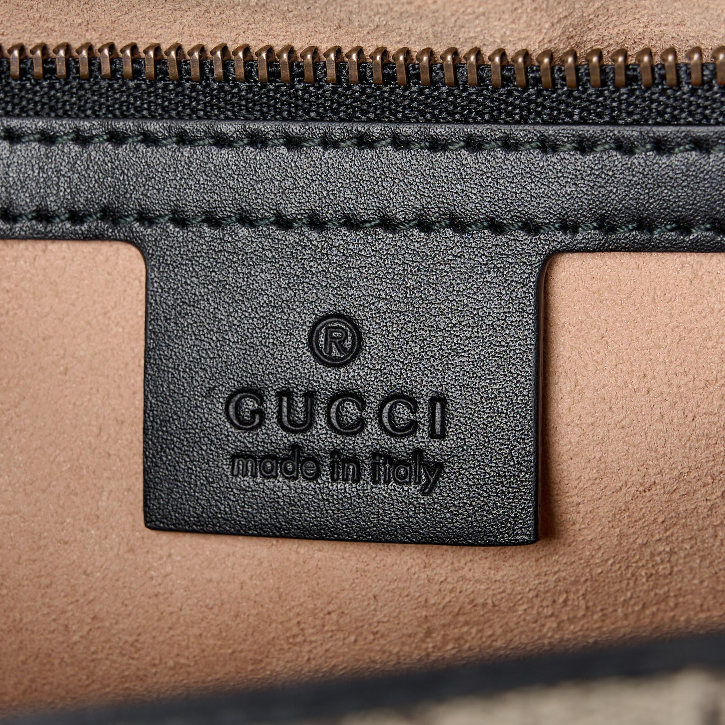 Nappa GG Supreme Monogram Medium Osiride Top Handle Bag Black Oro Vecchio Beige Ebony