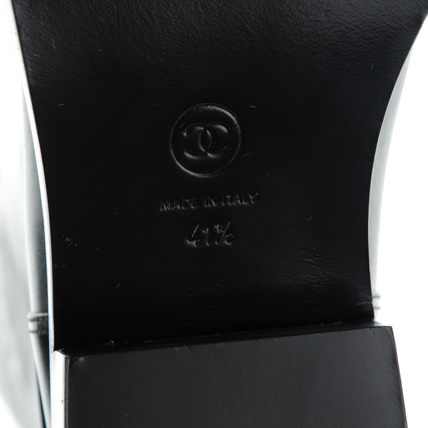 Chanel Calfskin Camellia High Boots 41.5 Black 6 of 9