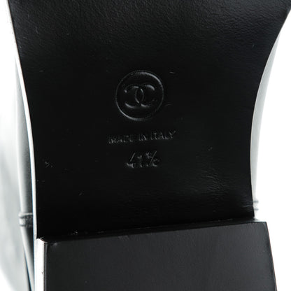 Chanel Calfskin Camellia High Boots 41.5 Black 6 of 9