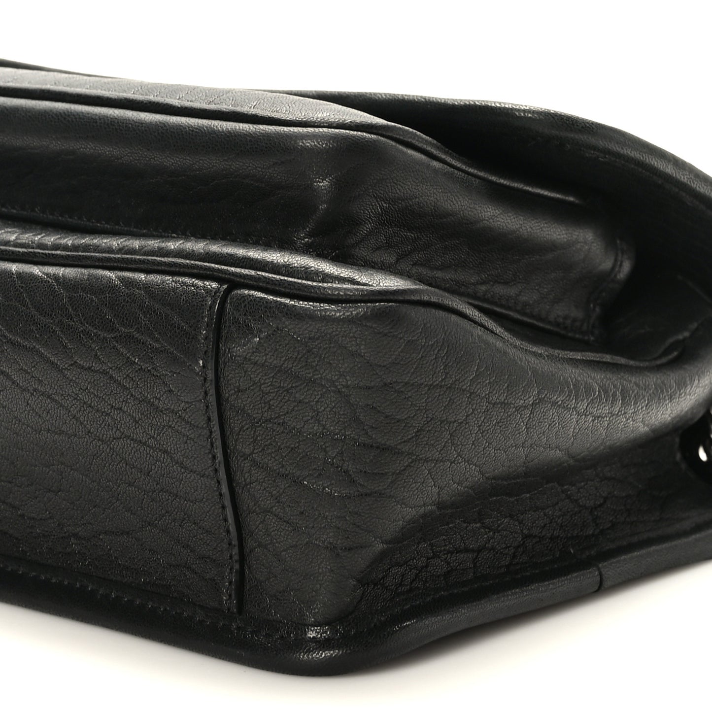 Grained Lambskin Monogram Baby Niki Chain Satchel Black
