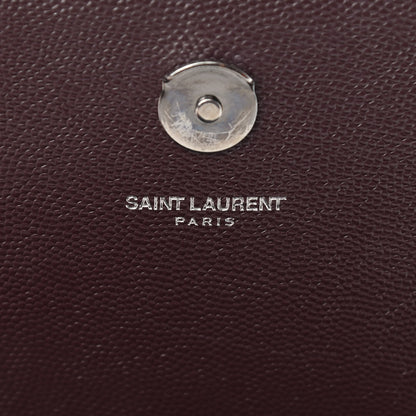 Saint Laurent Grain De Poudre Large Classic Monogram Kate Satchel Amaranto 7 of 10