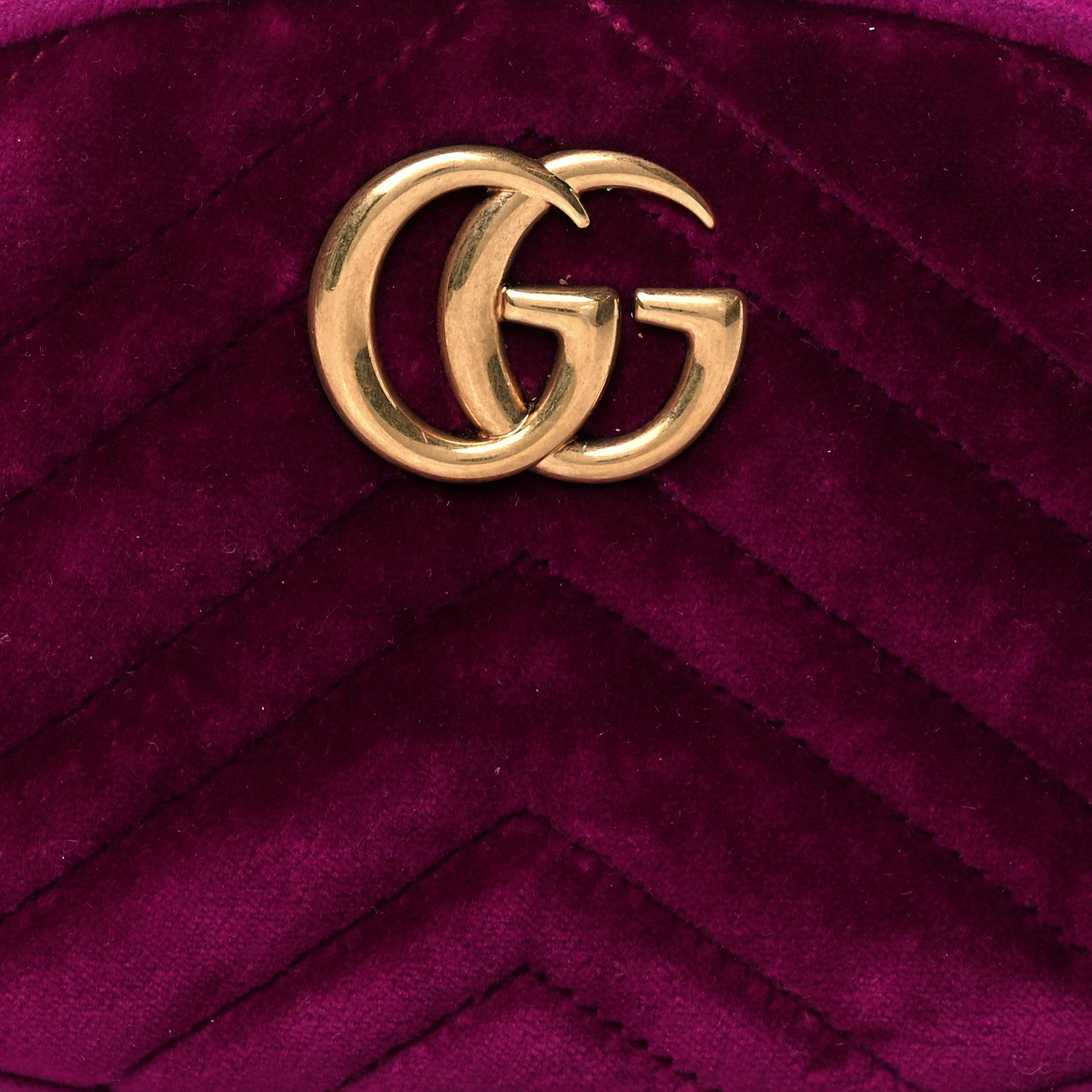 Gucci Velvet Matelasse GG Marmont Belt Bag 95 38 Fuchsia Violet Cyclamen 8 of 12