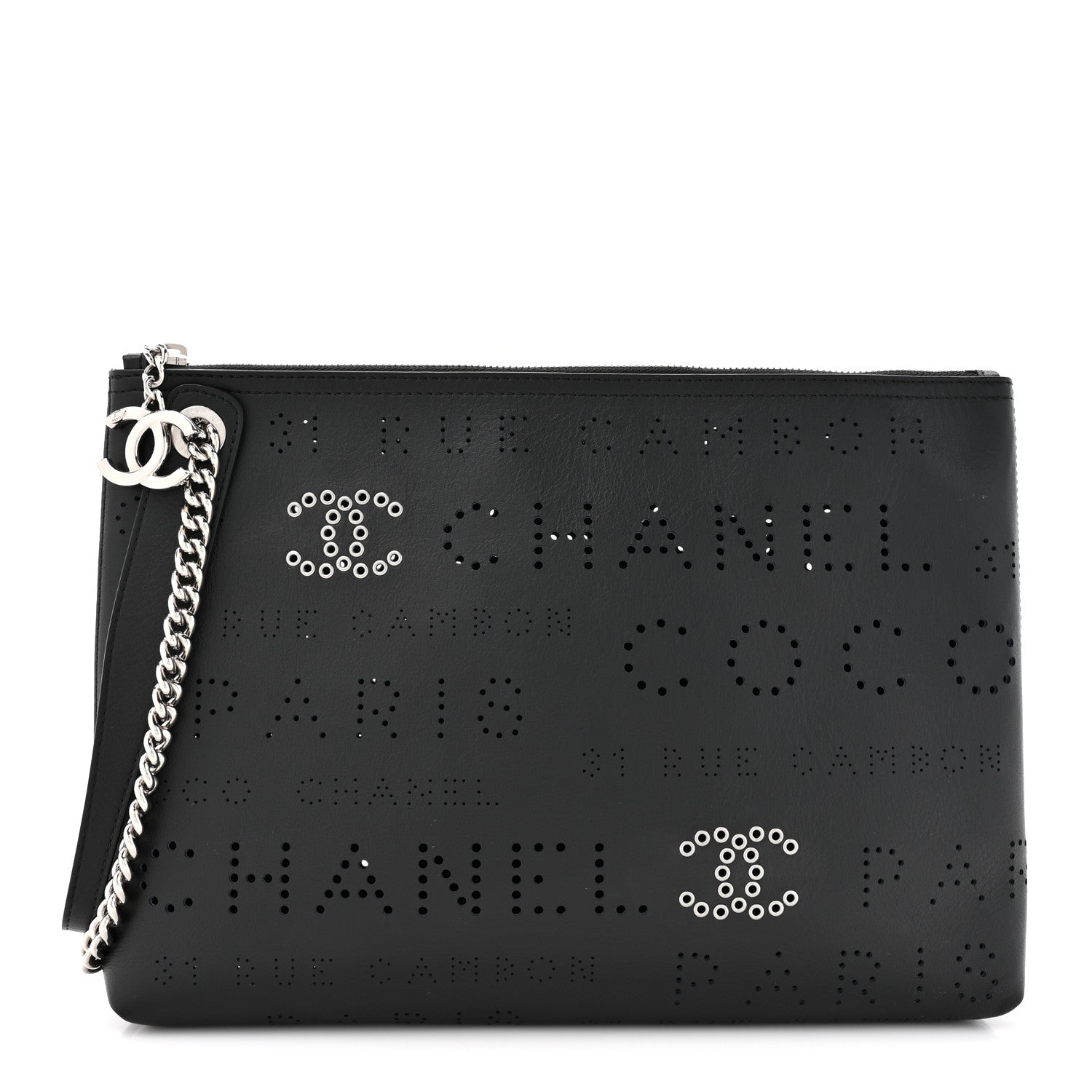 Chanel Calfskin Eyelets Clutch 1 of 10
