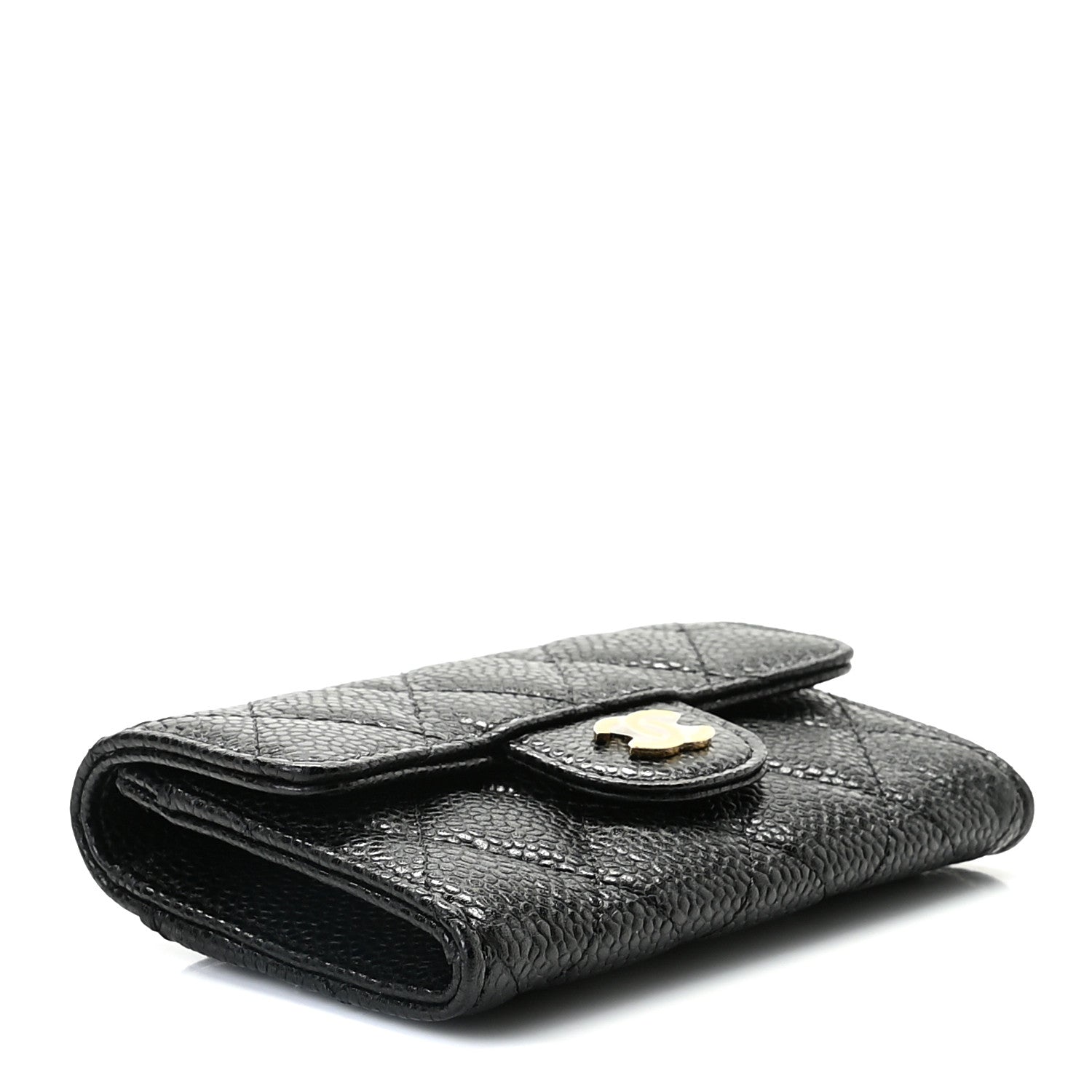 Chanel Caviar Quilted Flap Card Holder Wallet Black 3 of 6