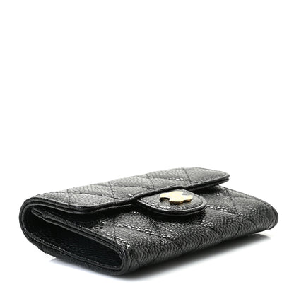 Chanel Caviar Quilted Flap Card Holder Wallet Black 3 of 6