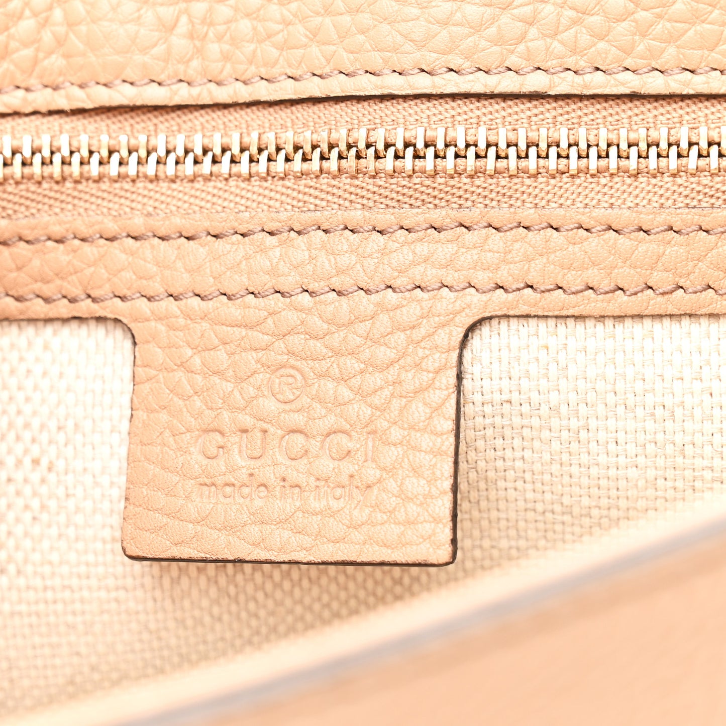 Pebbled Calfskin Medium Soho Flap Crossbody Camelia