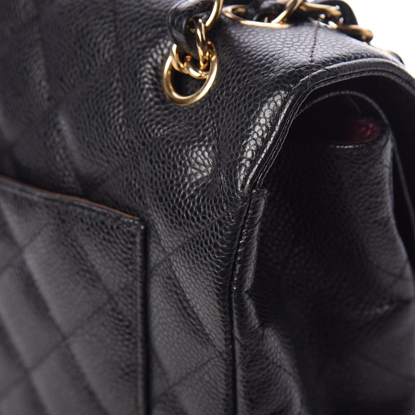 Caviar Quilted Maxi Double Flap Black