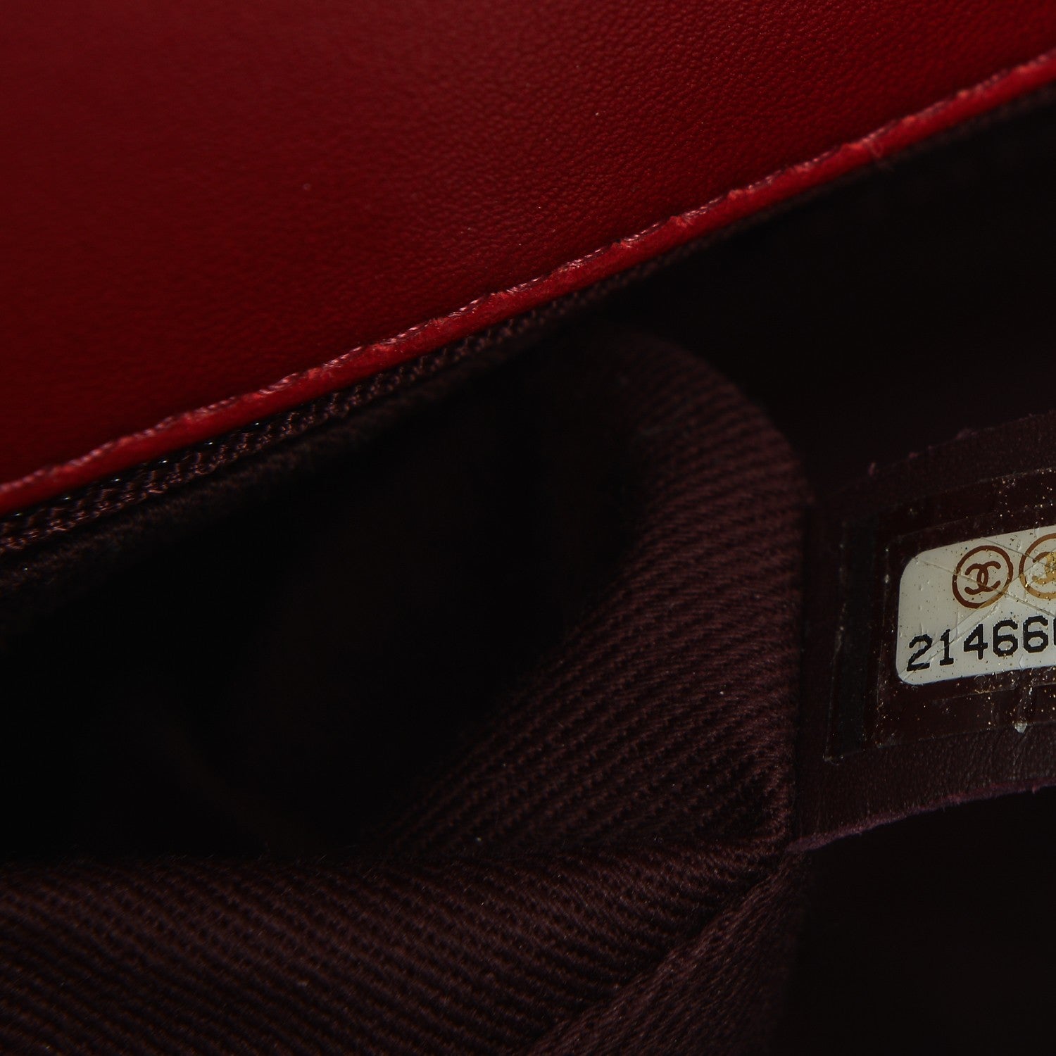 Chanel Lambskin Chevron Double Stitch Jumbo Single Flap Red 7 of 7