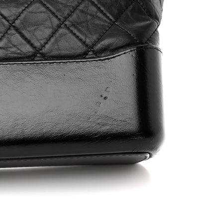 Chanel Aged Calfskin Quilted Medium Gabrielle Hobo Black 9 of 13