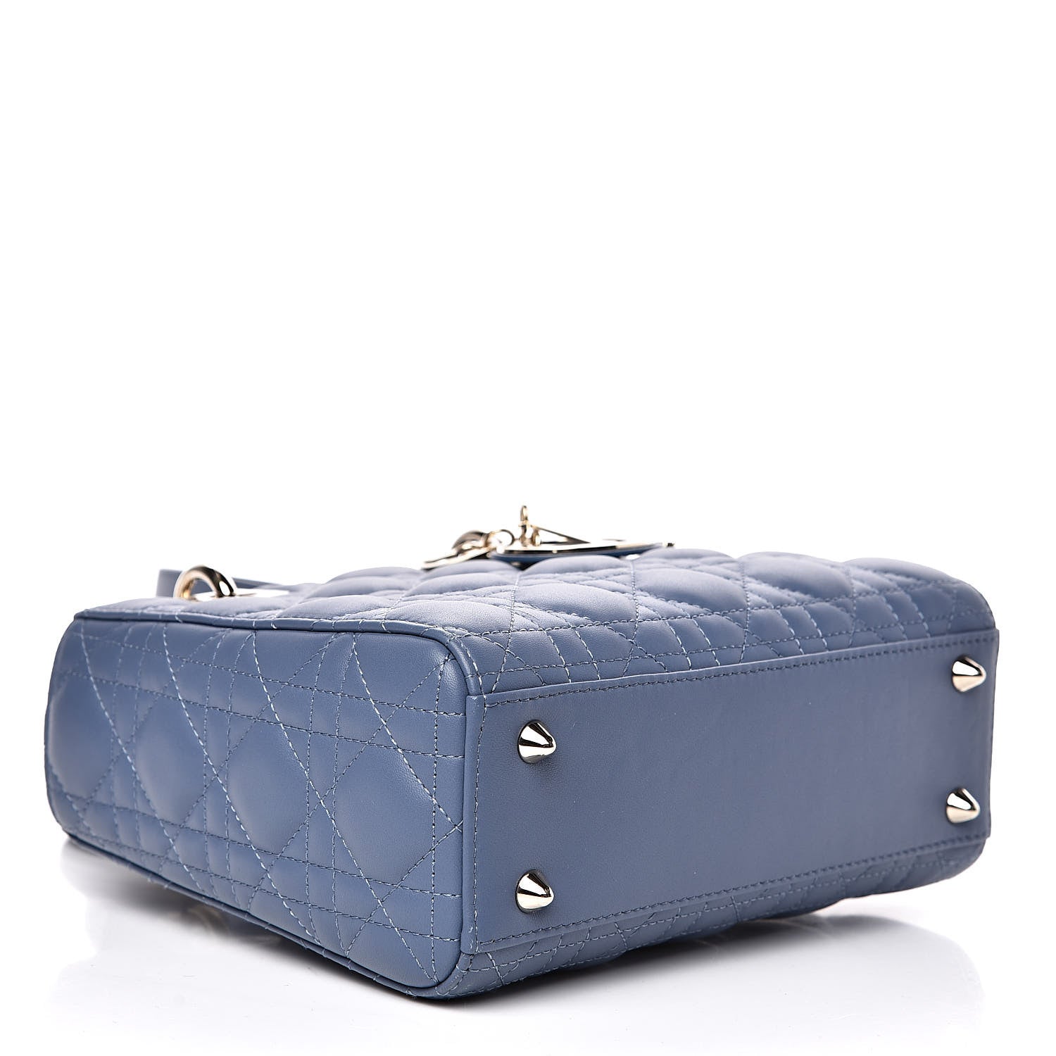 Christian Dior Lambskin Cannage Small My ABCDior Lady Dior Denim Blue 4 of 9