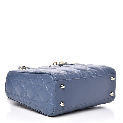 Christian Dior Lambskin Cannage Small My ABCDior Lady Dior Denim Blue 4 of 9