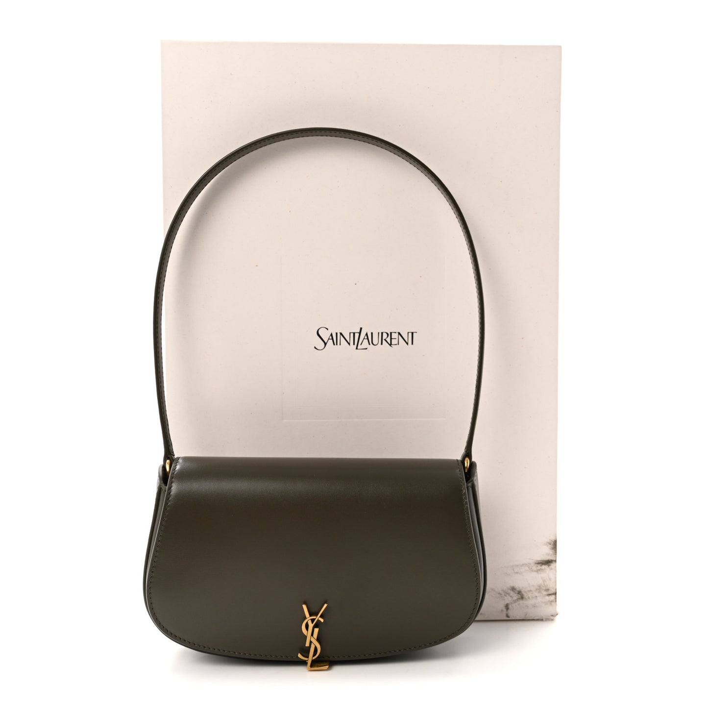Box Calfskin Mini Voltaire Shoulder Bag  Deep Musk