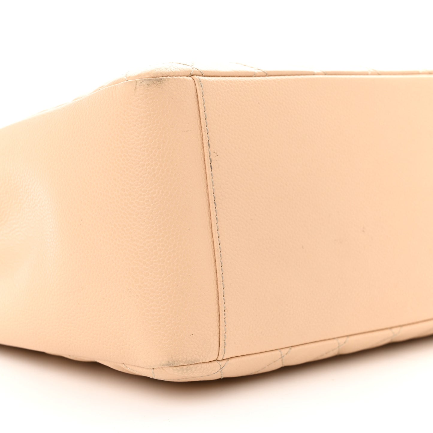 Caviar Quilted Grand Shopping Tote GST Beige Clair