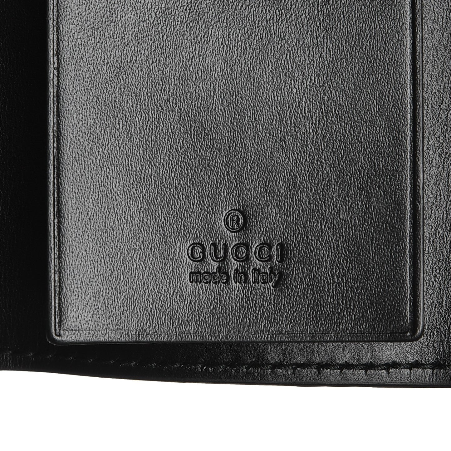 Guccissima Icon Signature 6 Key Holder Case Black