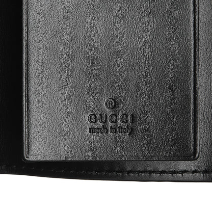 Gucci Guccissima Icon Signature 6 Key Holder Case Black 6 of 7