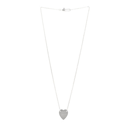 Gucci Sterling Silver Trademark Heart Pendant Necklace 3 of 6