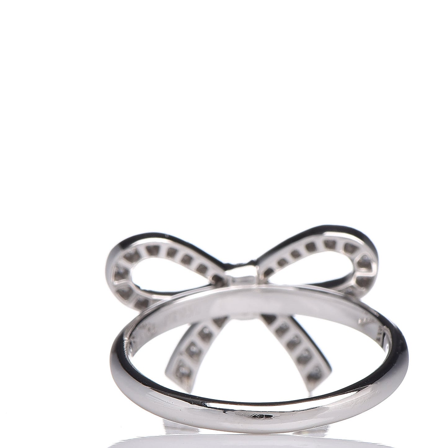 Platinum Diamond Bow Ring 46 3.75