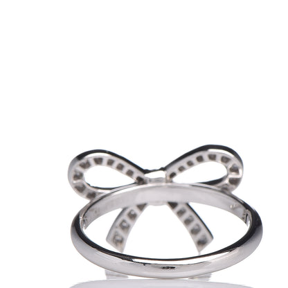 Tiffany Platinum Diamond Bow Ring 46 3.75 4 of 5