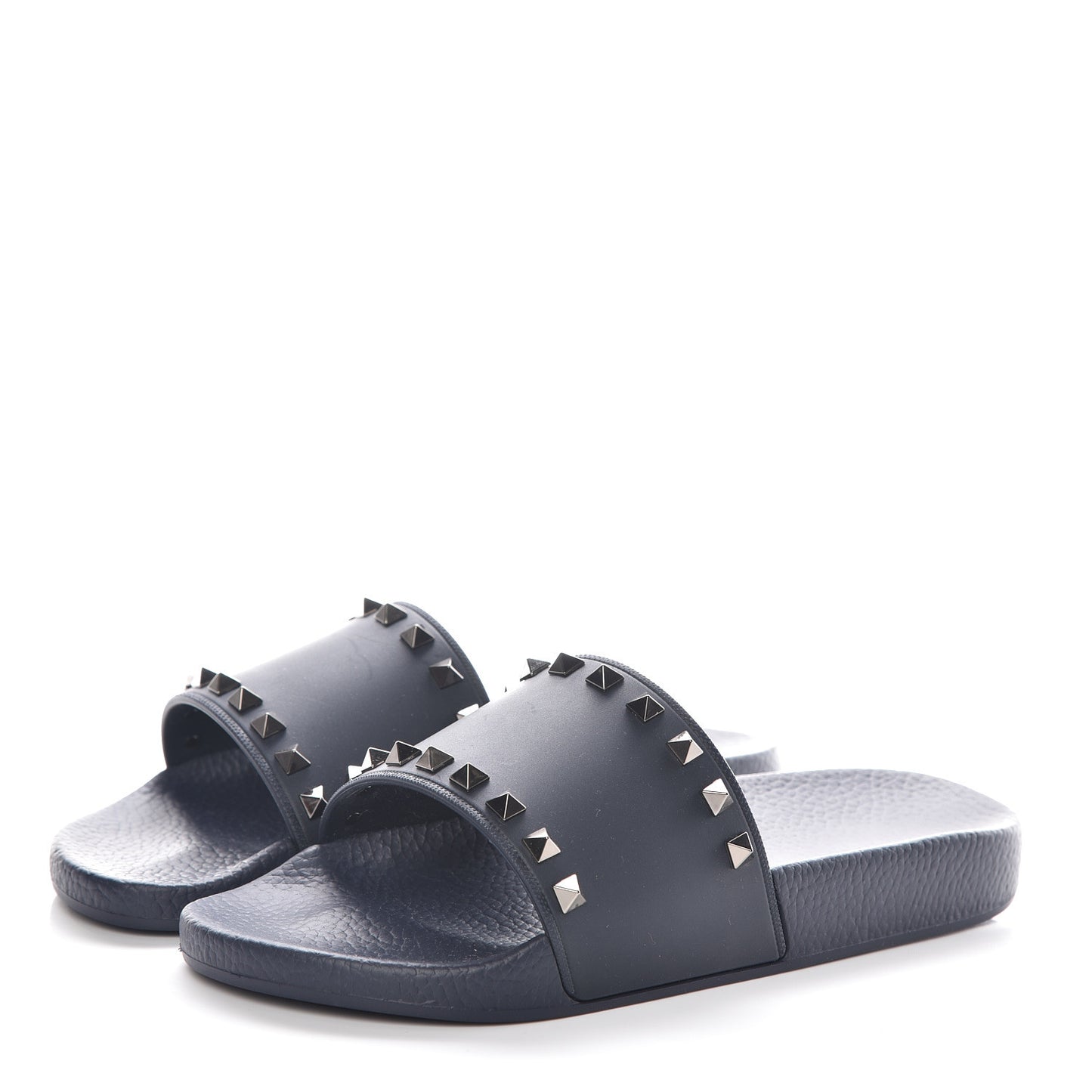 Rubber Rockstud Slide Sandals 40 Marine