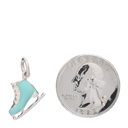 Tiffany Sterling Silver Enamel Ice Skate Charm Blue 2 of 3
