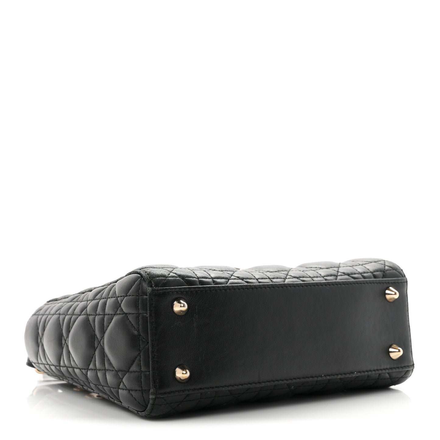 Lambskin Cannage Small Lucky Badges My Lady Dior Black