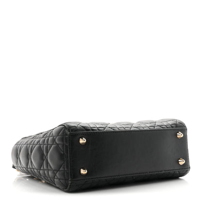 Christian Dior Lambskin Cannage Small Lucky Badges My Lady Dior Black 4 of 12
