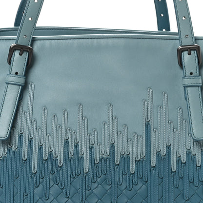 Bottega Veneta Nappa Intrecciato Medium Flow Wave Tote Blue 7 of 9