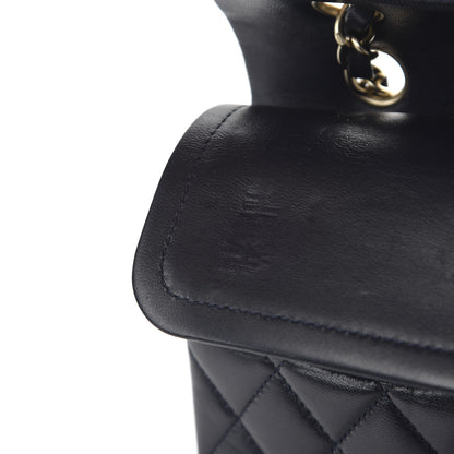Chanel Lambskin Quilted Medium Double Flap Navy 11 of 12