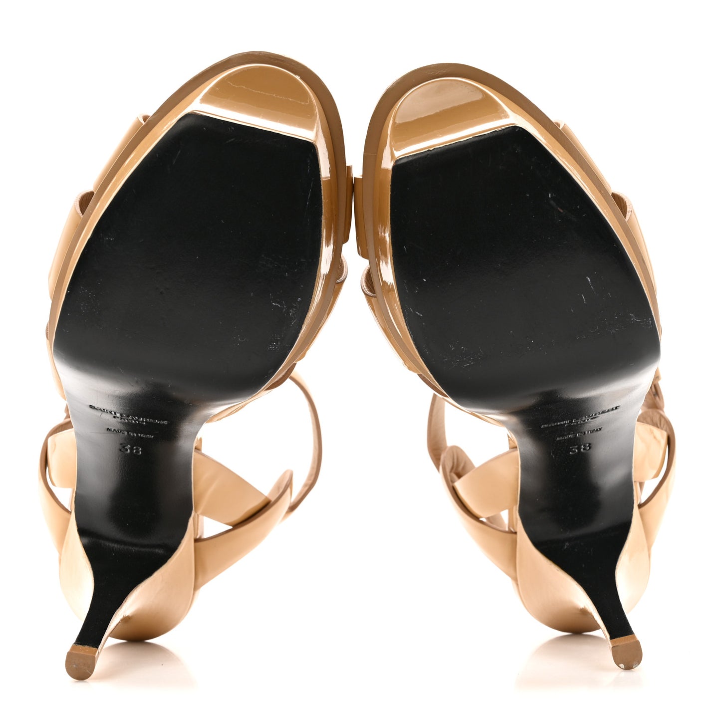 Patent Tribute 75 Platform Sandals 38 Nude Powder