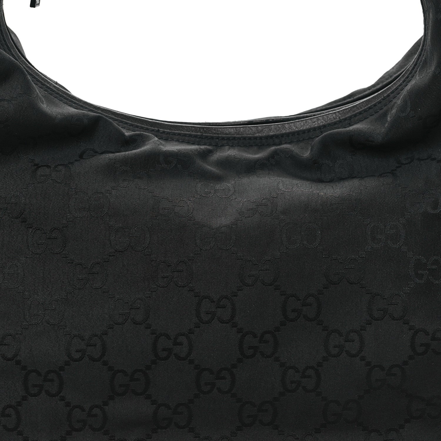 Gucci Nylon Monogram Hobo Black 8 of 12