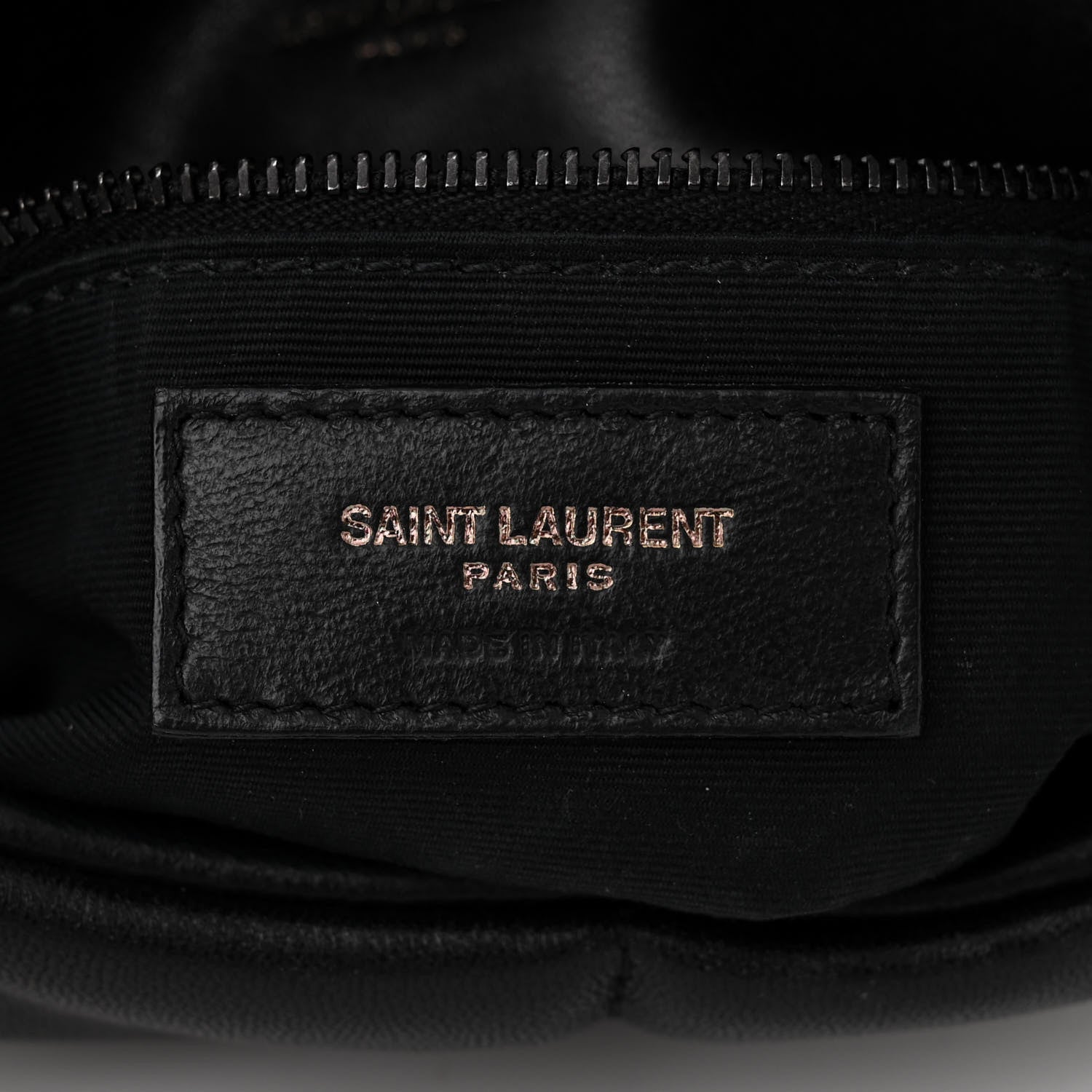 Saint Laurent Lambskin Quilted Monogram Monochrome Small Loulou Puffer Chain Satchel Black 6 of 10