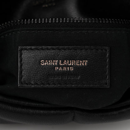 Saint Laurent Lambskin Quilted Monogram Monochrome Small Loulou Puffer Chain Satchel Black 6 of 10