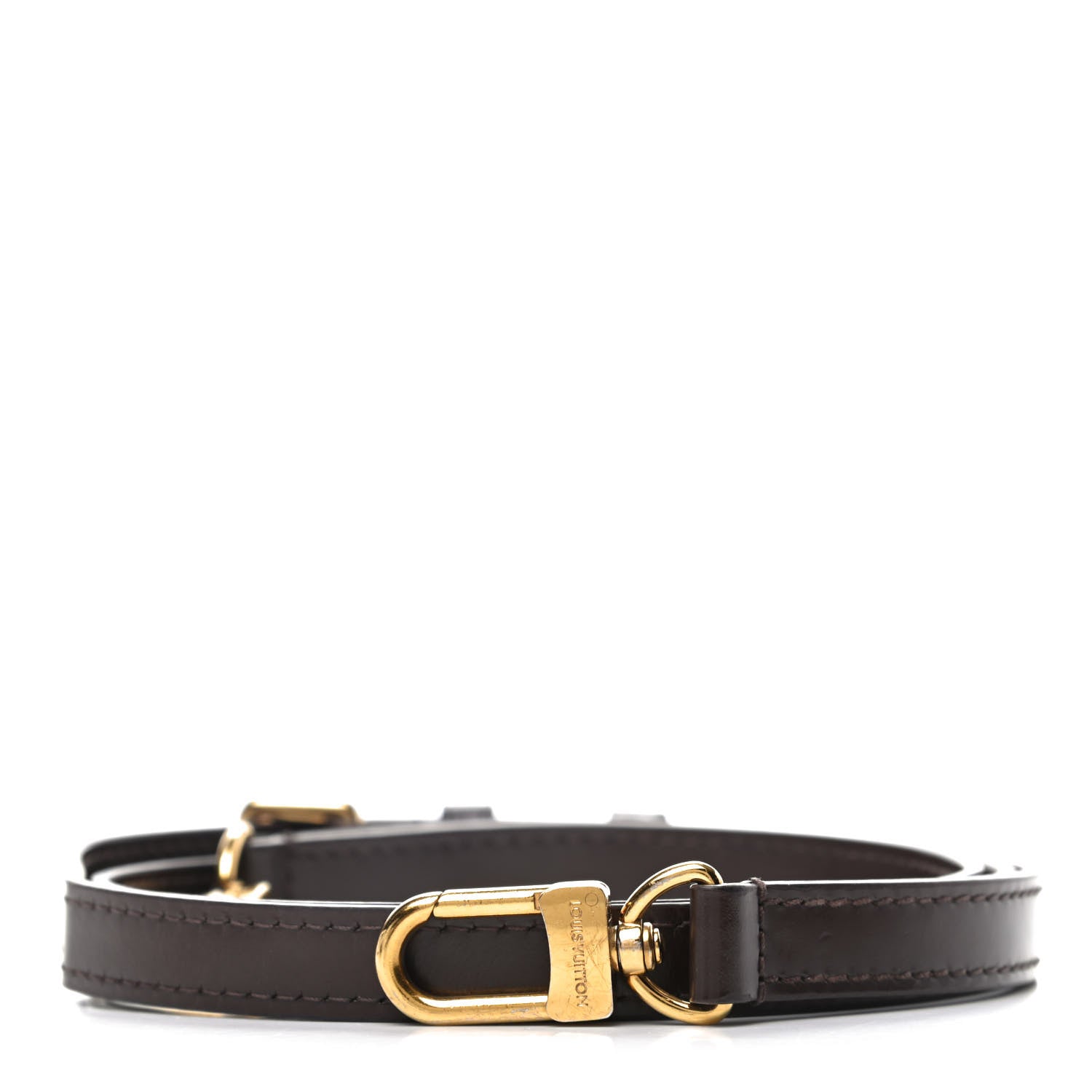 Louis Vuitton Calfskin 16mm Adjustable Shoulder Strap Brown 1 of 2